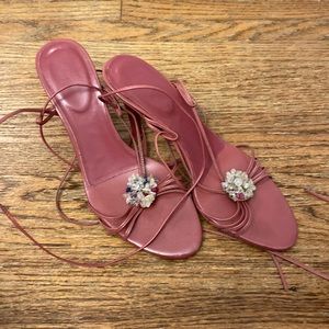 Vintage Zara Strappy Heel Leather with stones!